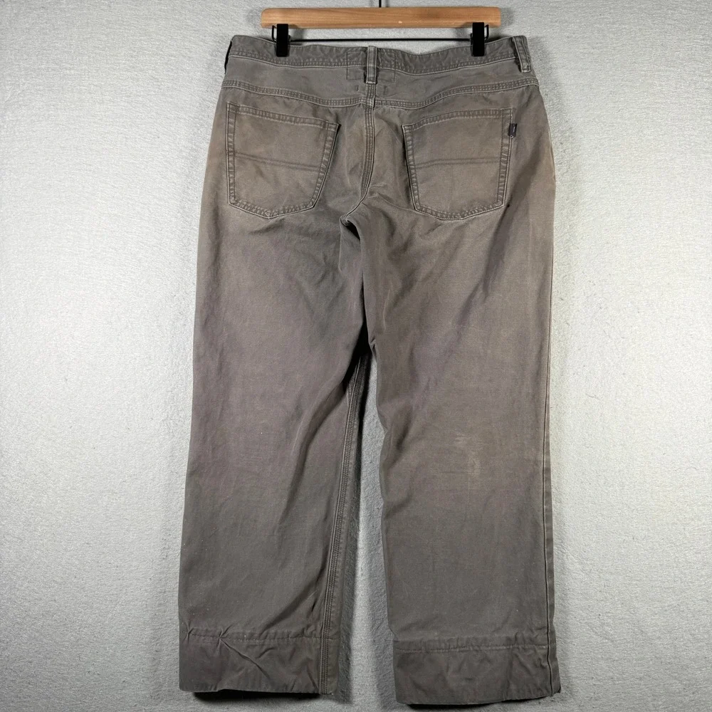 Vintage‎ The North Face Mens Gray Cotton Canvas Heritage Work Pants 34x25
